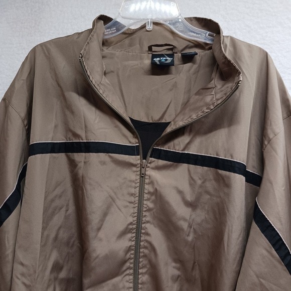 SB Tech Men's Windbreaker Jacket Mesh Lined Brown Size XL Full Zip - Picture 6 of 13